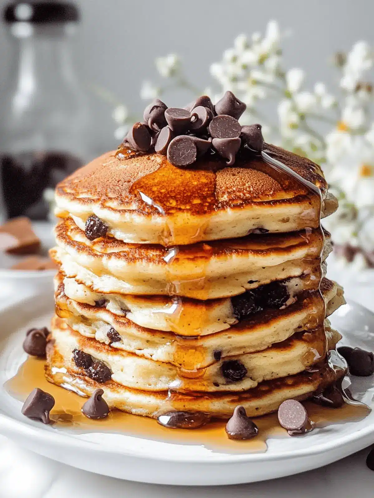 Chocolate Chip Cottage Cheese Pancakes
