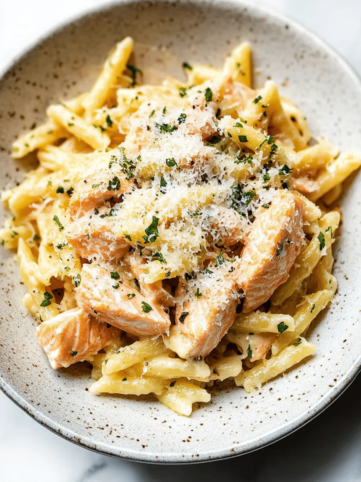 Garlic Butter Salmon Pasta