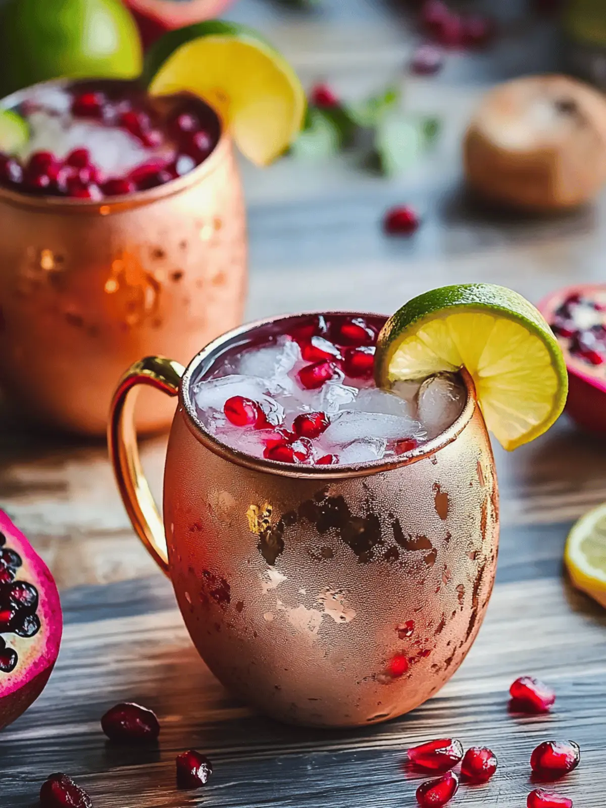 Pomegranate Moscow Mule Cocktail