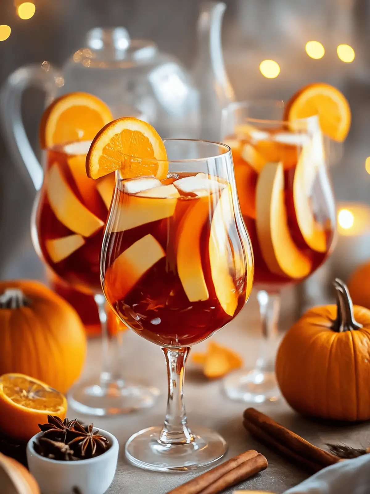 Pumpkin Spice Sangria Cocktail