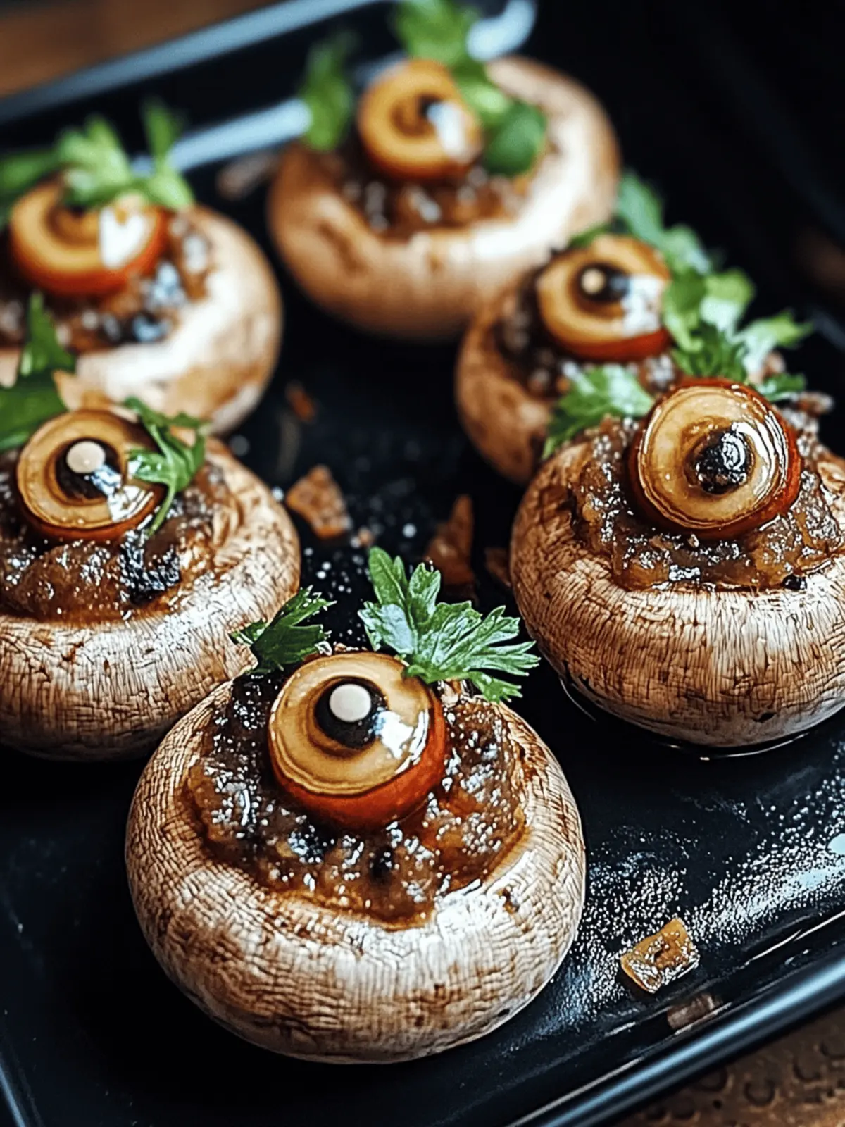 Stuffed Mushroom Eyeballs