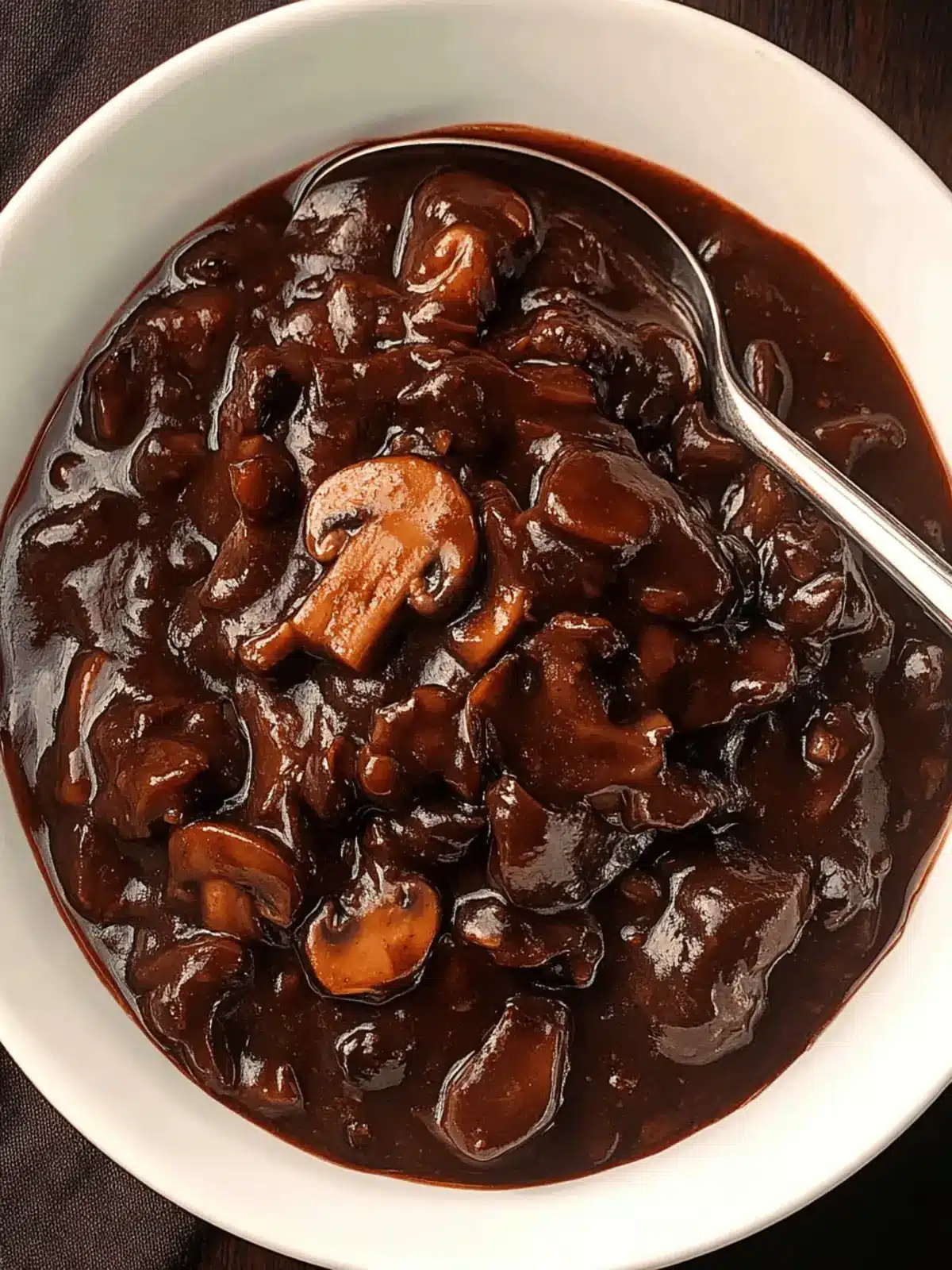 Silky Red Wine Mushroom Sauce