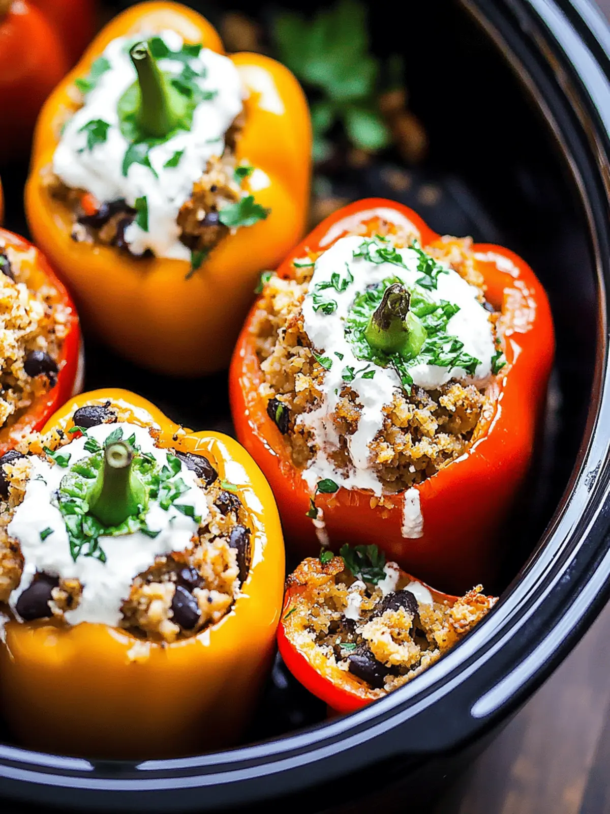 Crockpot Stuffed Peppers