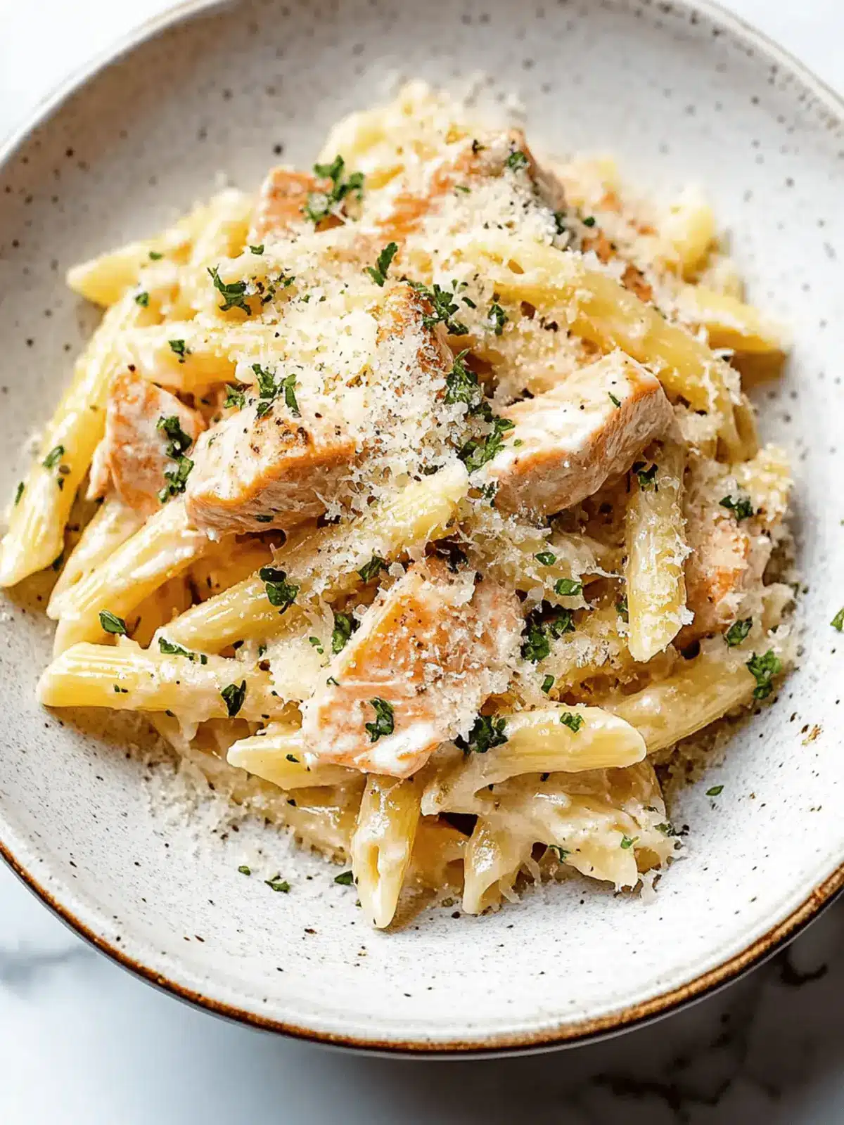 Garlic Butter Salmon Pasta