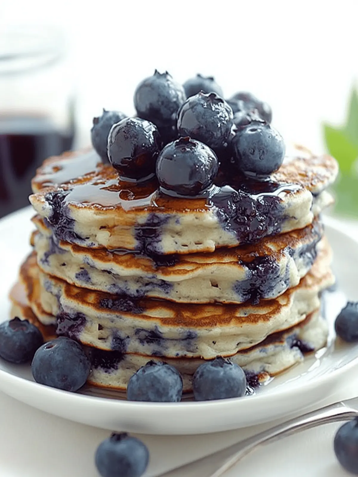 Blueberry Cottage Cheese Pancakes