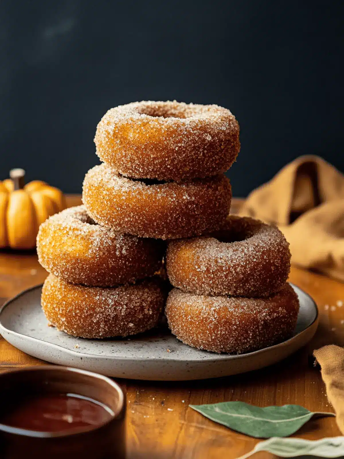 Baked Vegan Pumpkin Spice Donuts