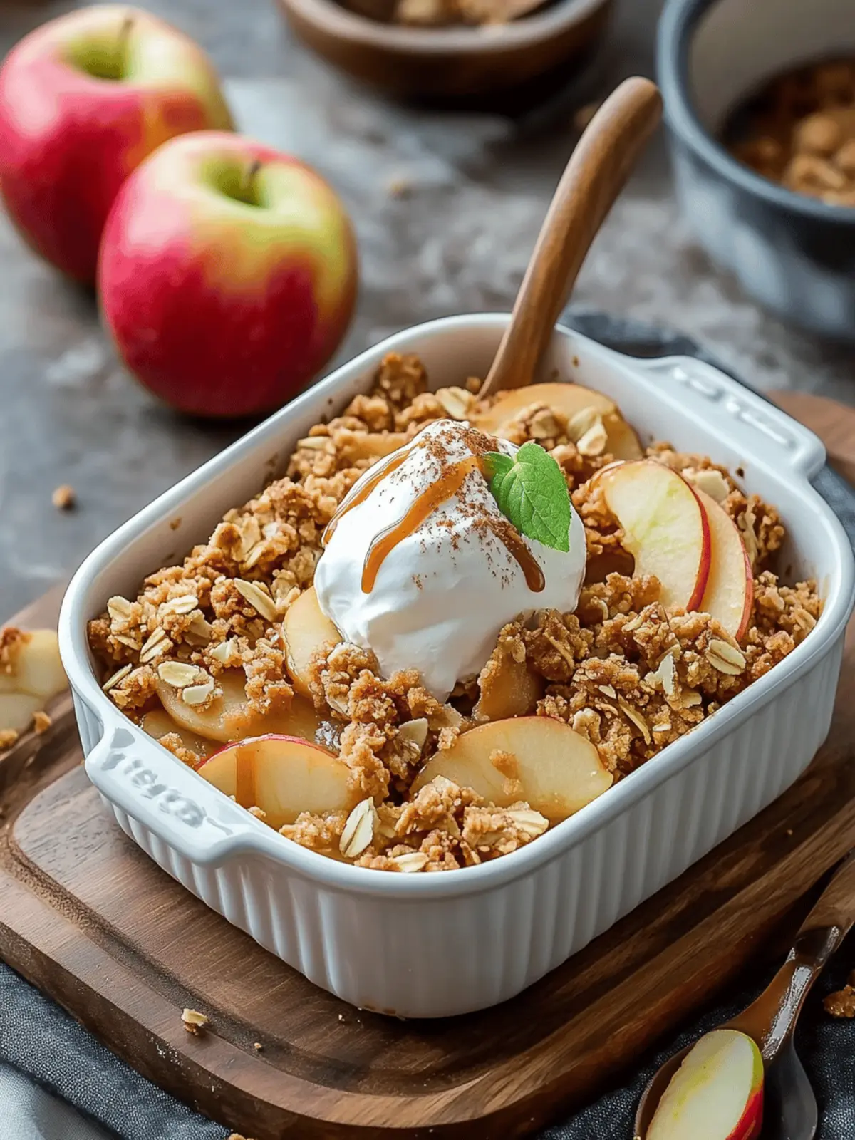 Caramel Apple Crisp