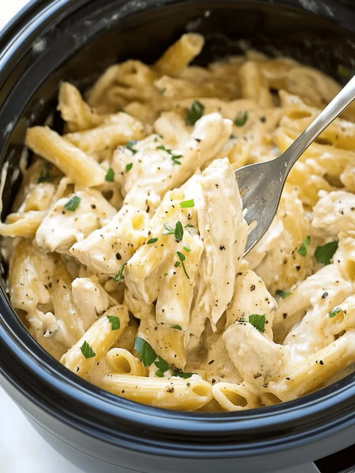 Crockpot Chicken Alfredo