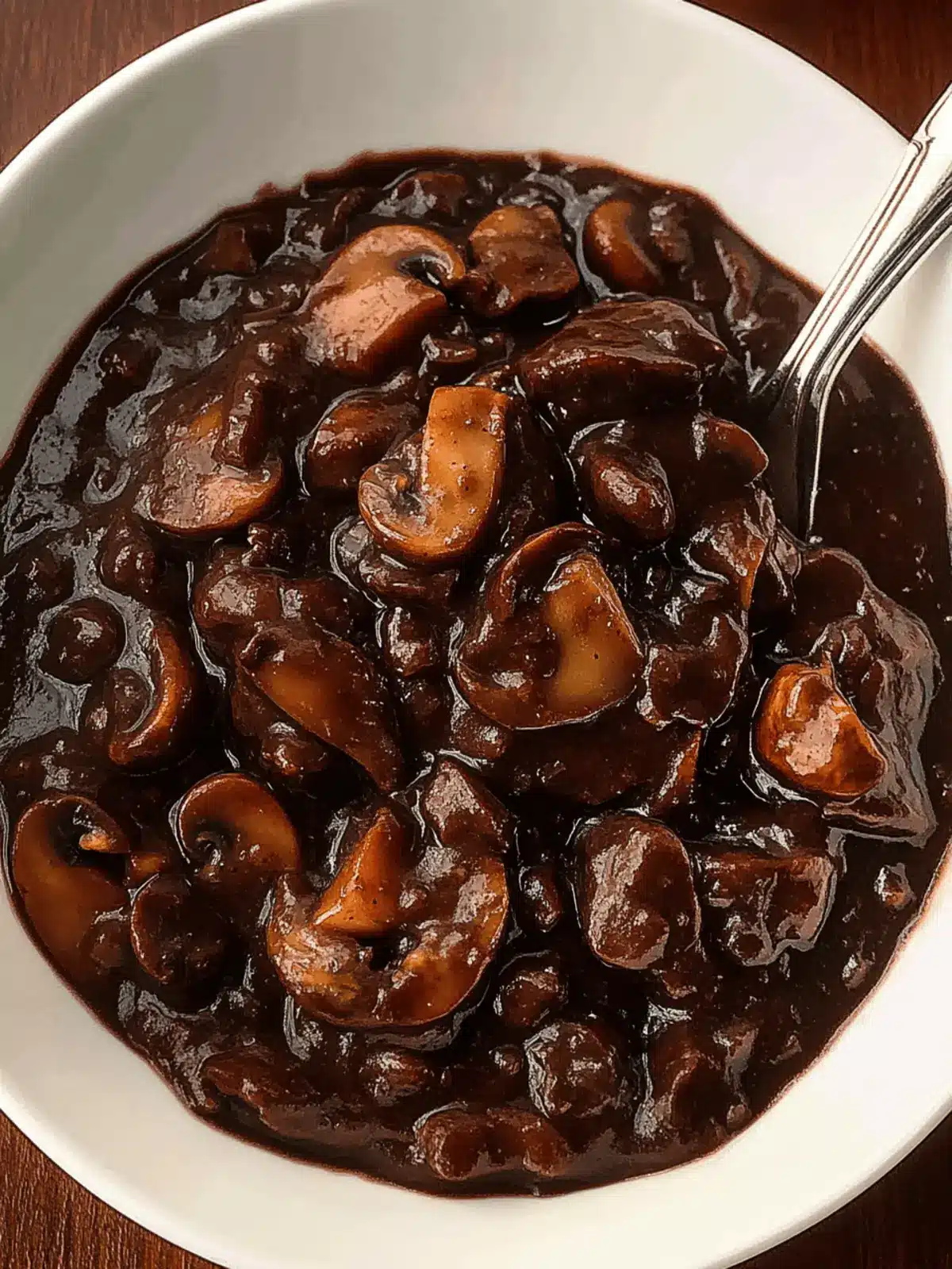 Silky Red Wine Mushroom Sauce