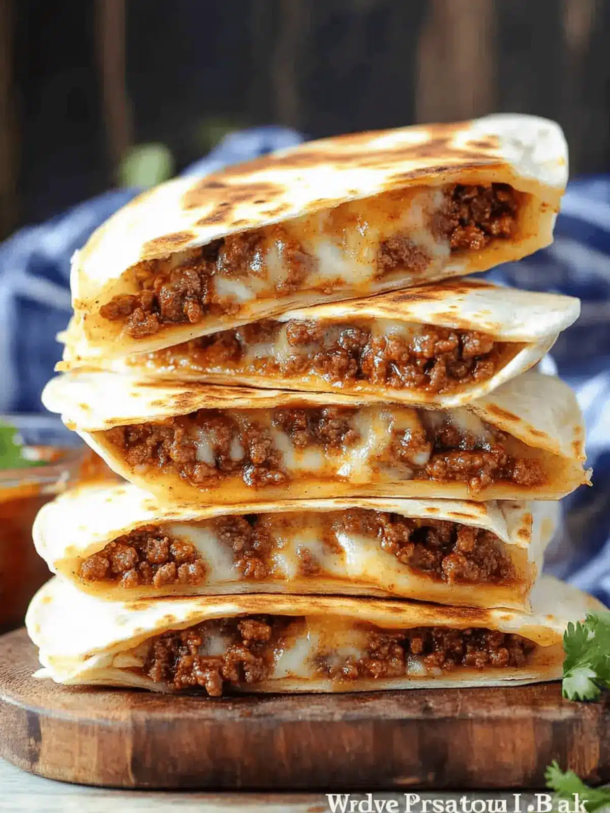 Cheesy Ground Beef Quesadillas