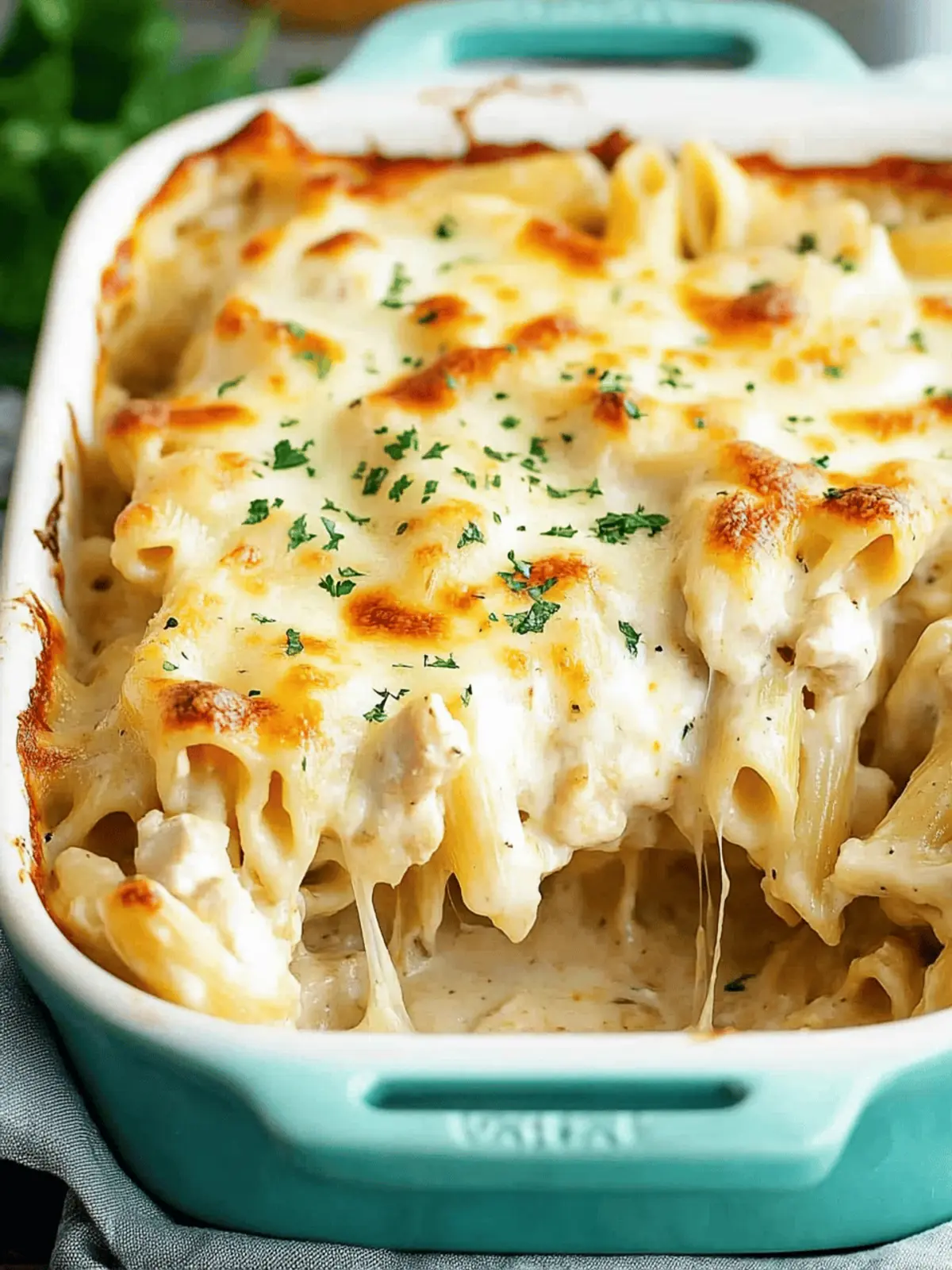 Chicken Alfredo Pasta Bake