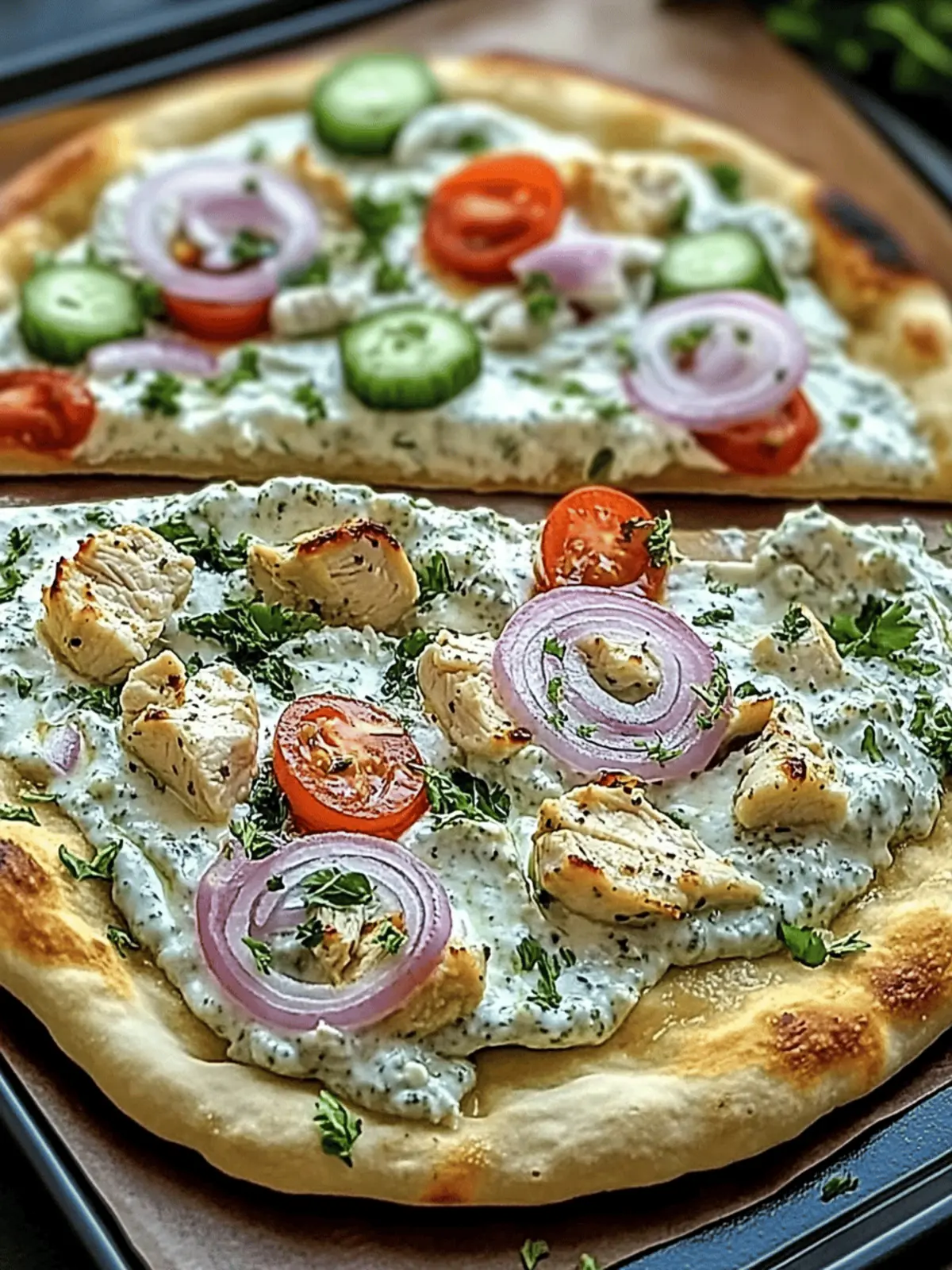 Tzatziki Chicken Pizza