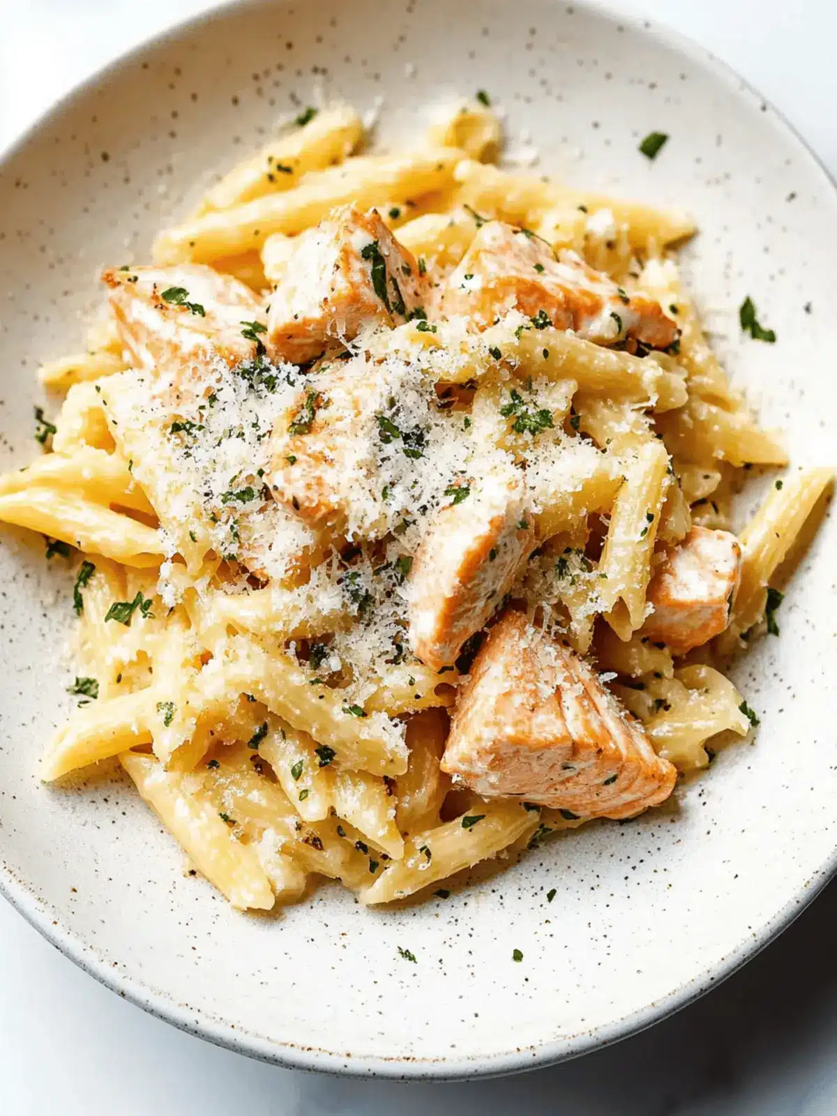 Garlic Butter Salmon Pasta