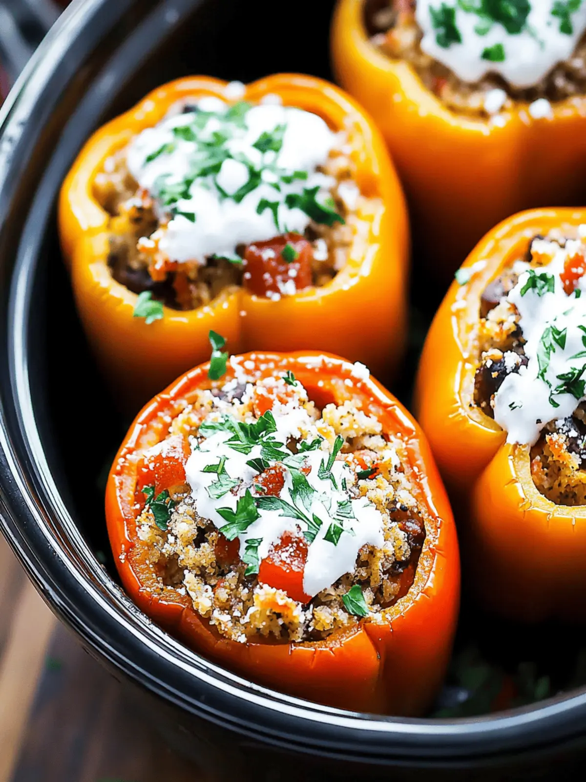 Crockpot Stuffed Peppers