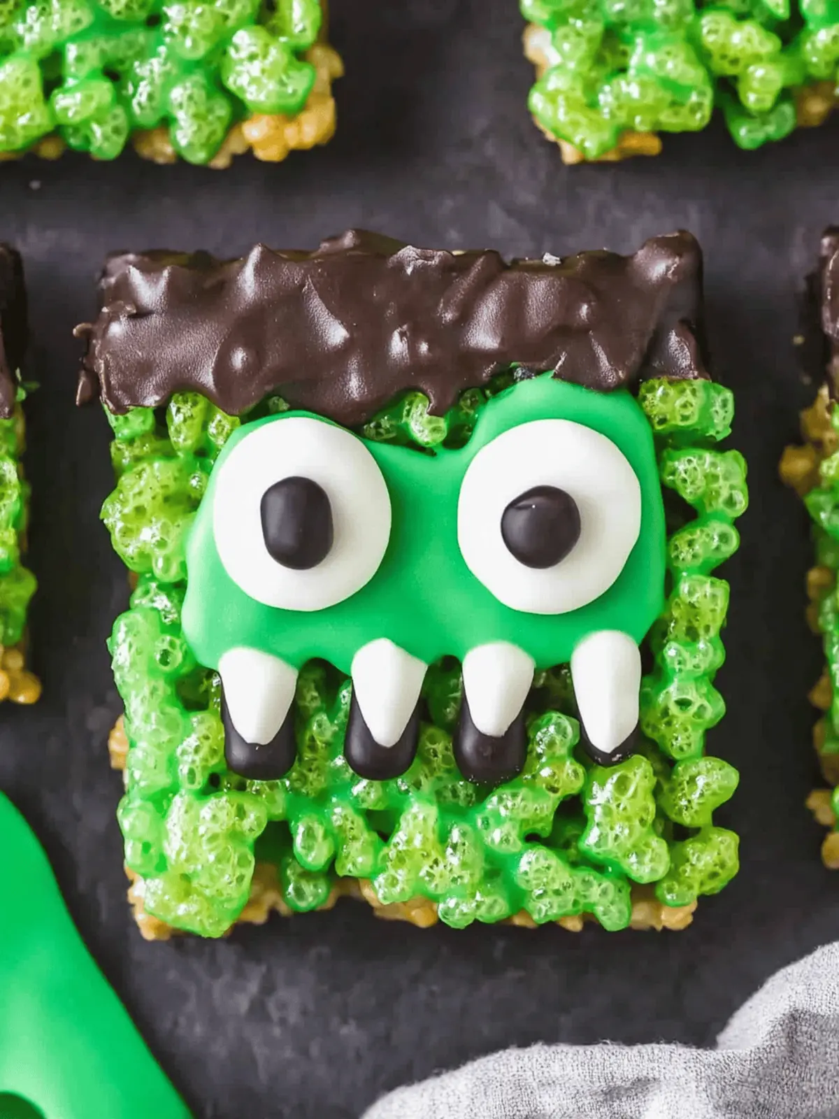 Frankenstein Rice Krispies Treats