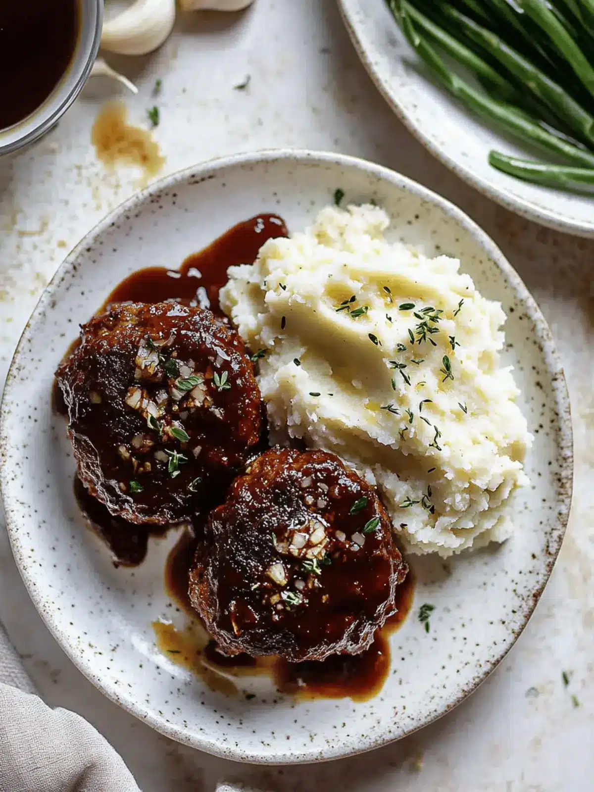 Mini Turkey Meatloaves with Roasted Garlic Cauliflower Mash