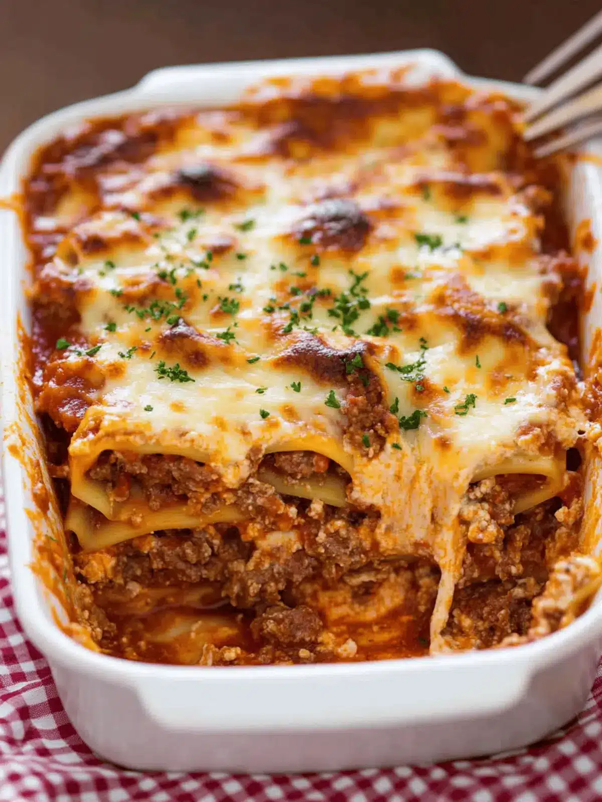 Cheesy Beef Lasagna