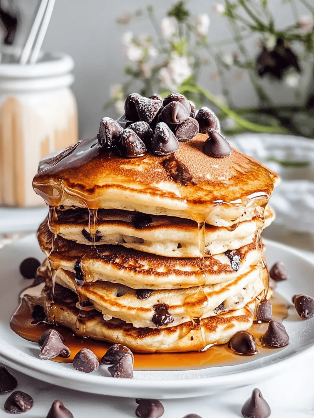 Chocolate Chip Cottage Cheese Pancakes