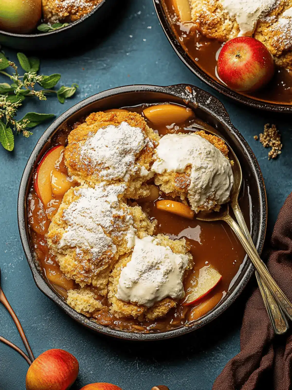 Dairy-Free Apple Cobbler with Cheddar Herb Biscuits