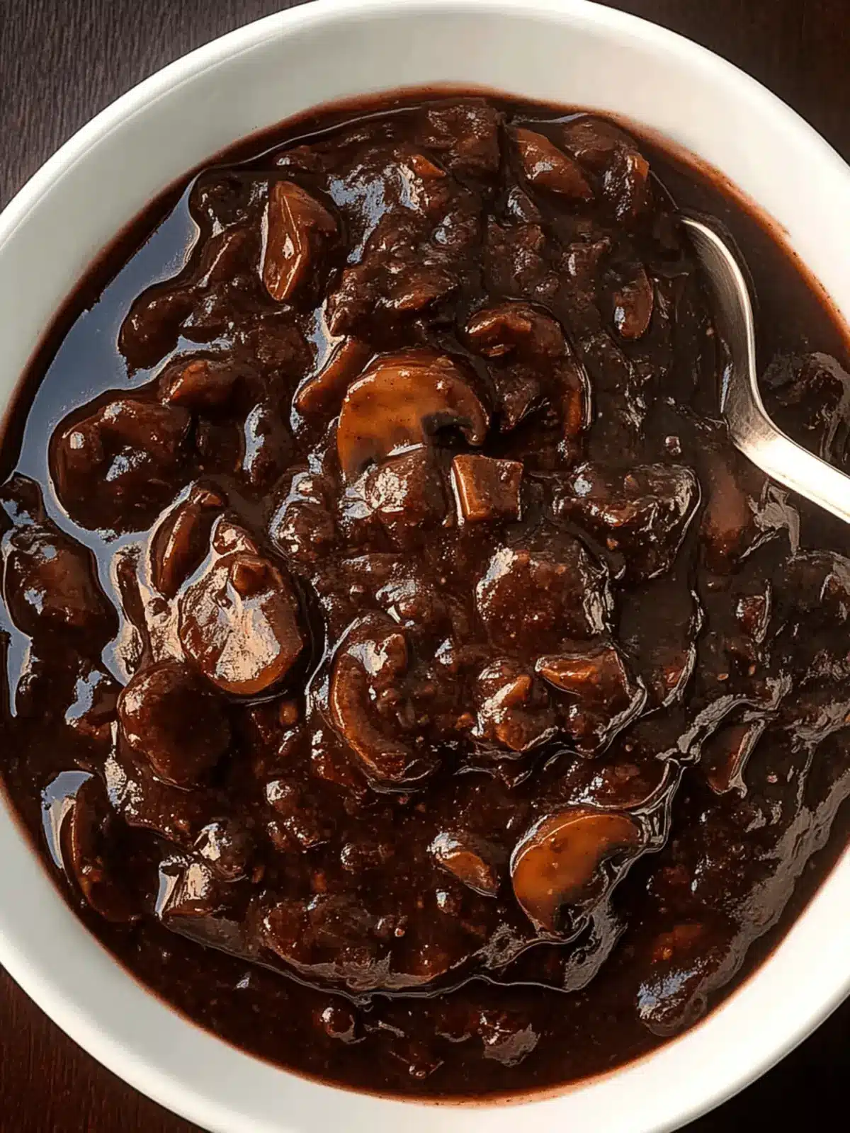 Silky Red Wine Mushroom Sauce