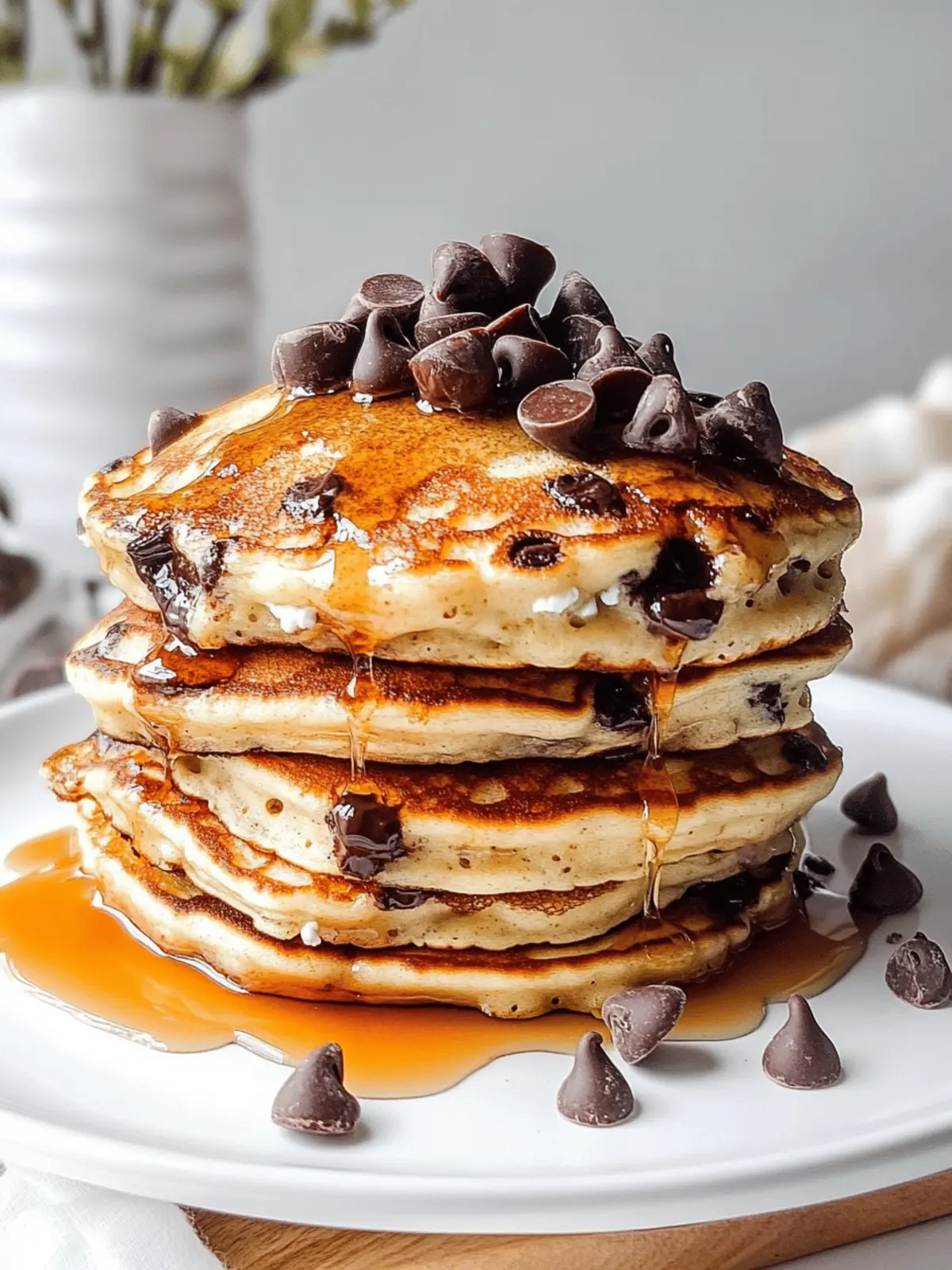 Chocolate Chip Cottage Cheese Pancakes