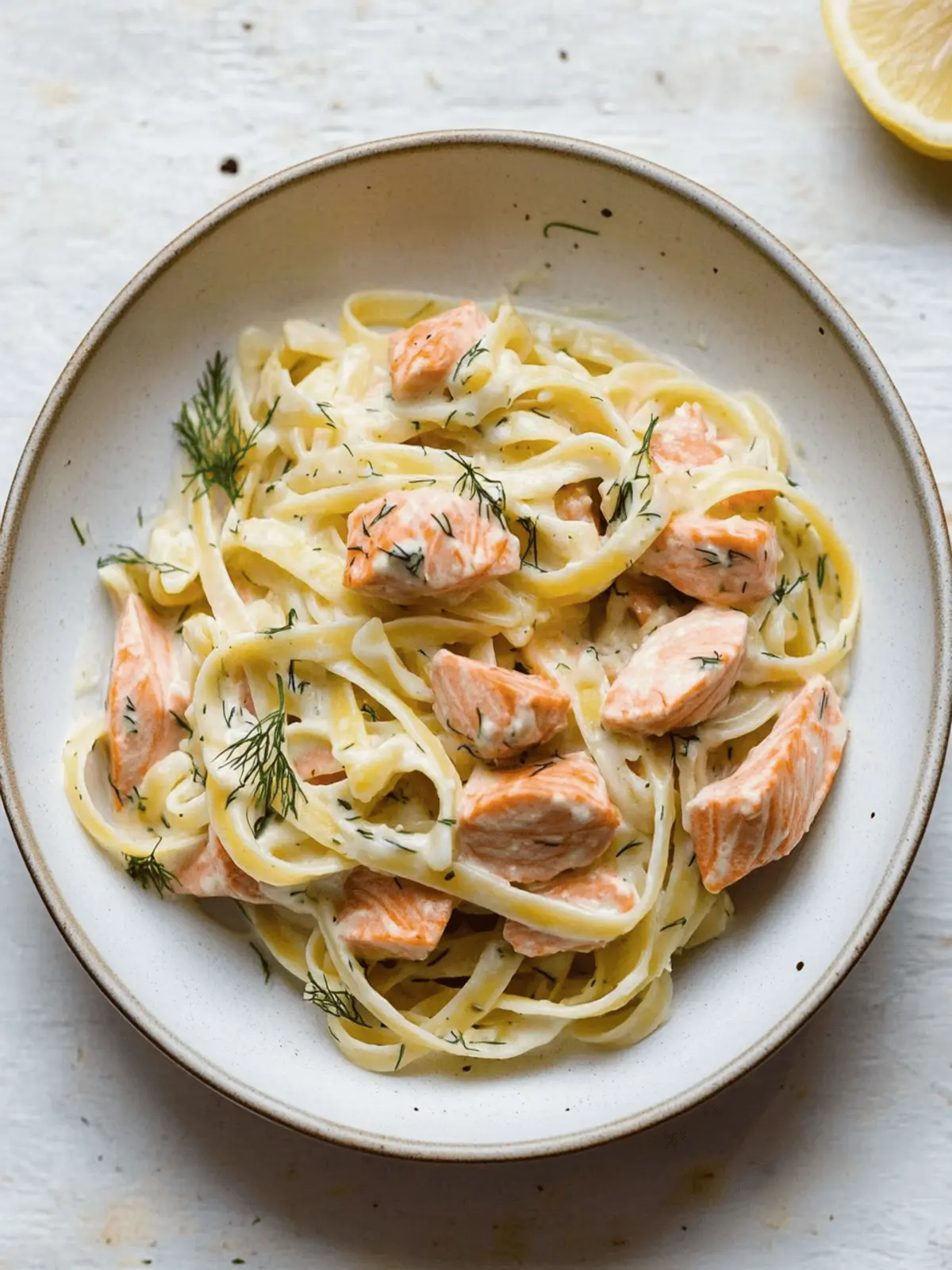 Lemon Dill Salmon Pasta