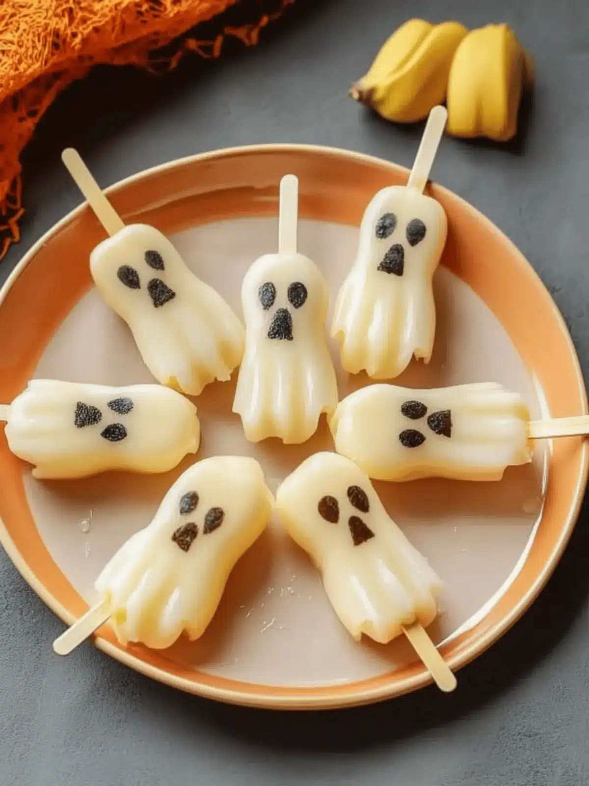 Ghostly Banana Pops