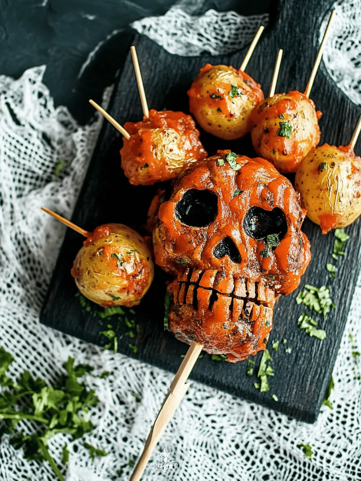 Spooky Halloween Skull Potatoes