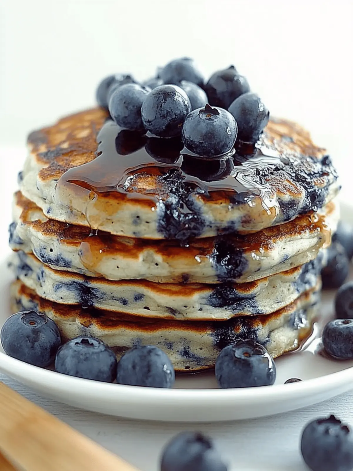 Blueberry Cottage Cheese Pancakes