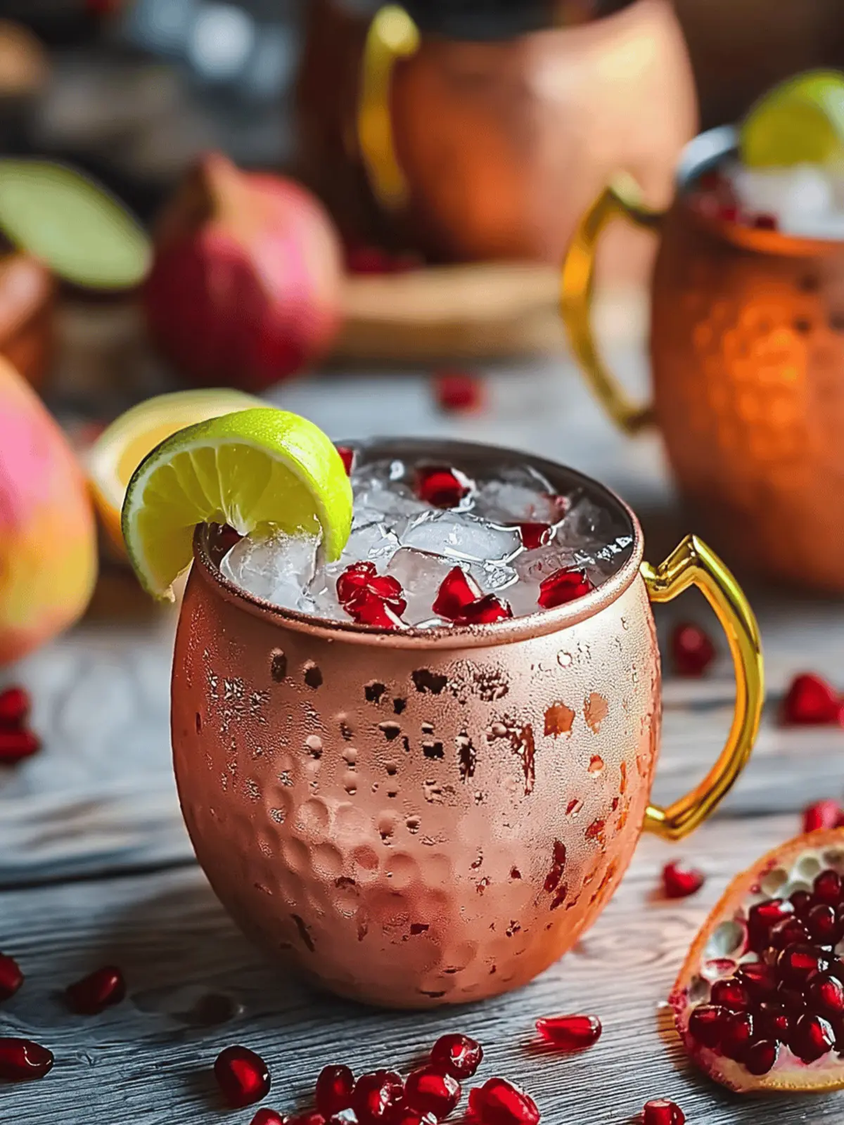 Pomegranate Moscow Mule Cocktail