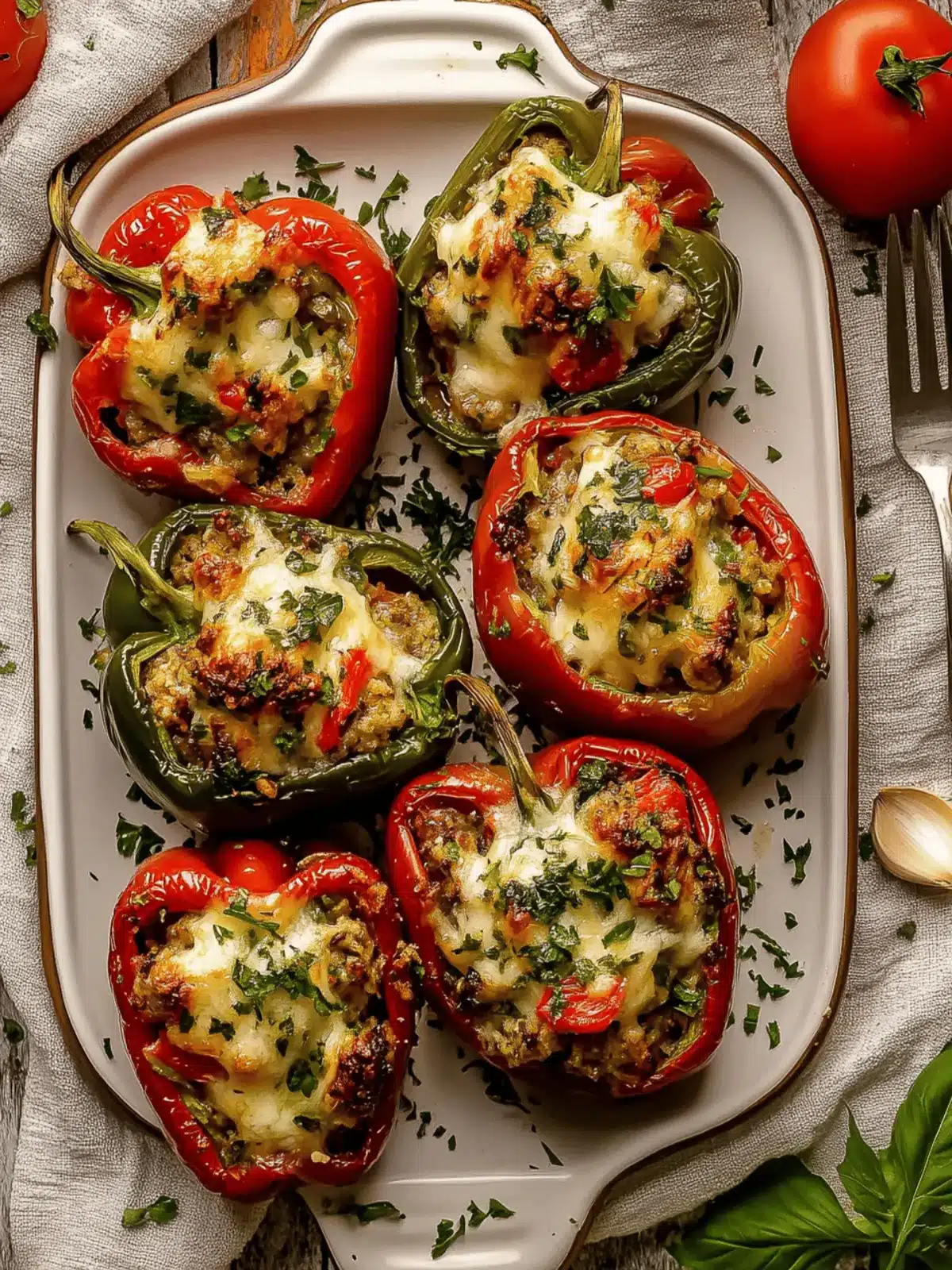 Stuffed Bell Peppers [Vegetarian]