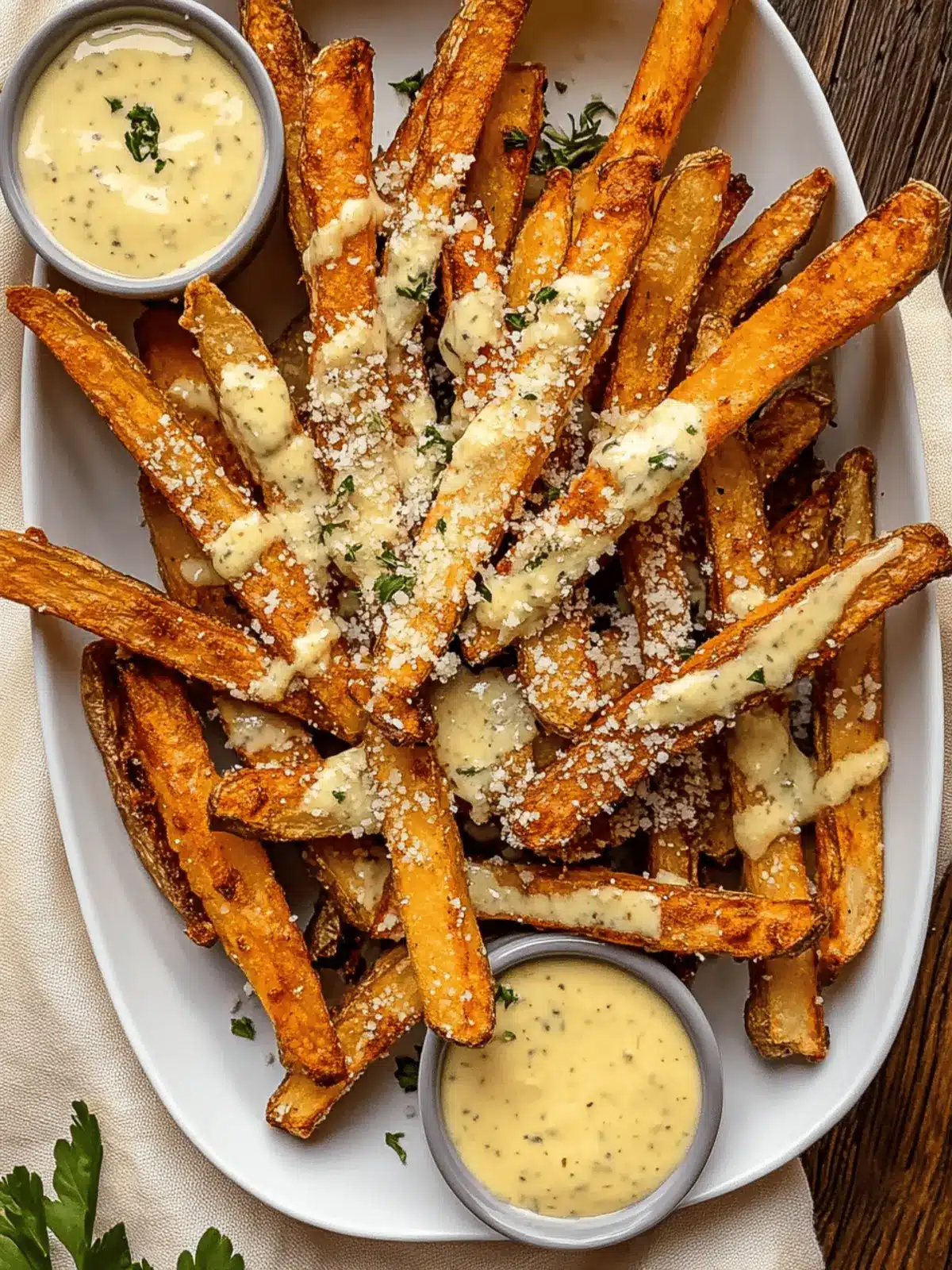 Air Fryer Garlic Parmesan French Fries