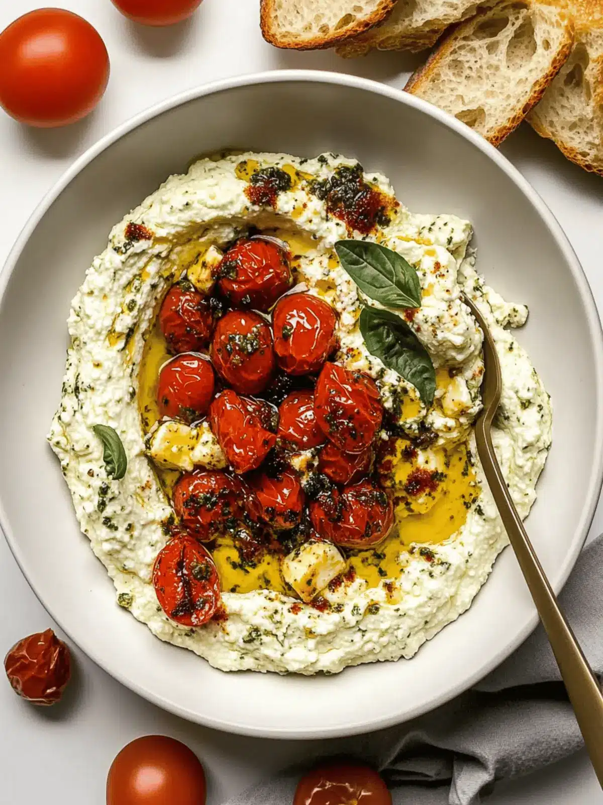 Pesto Whipped Feta Dip