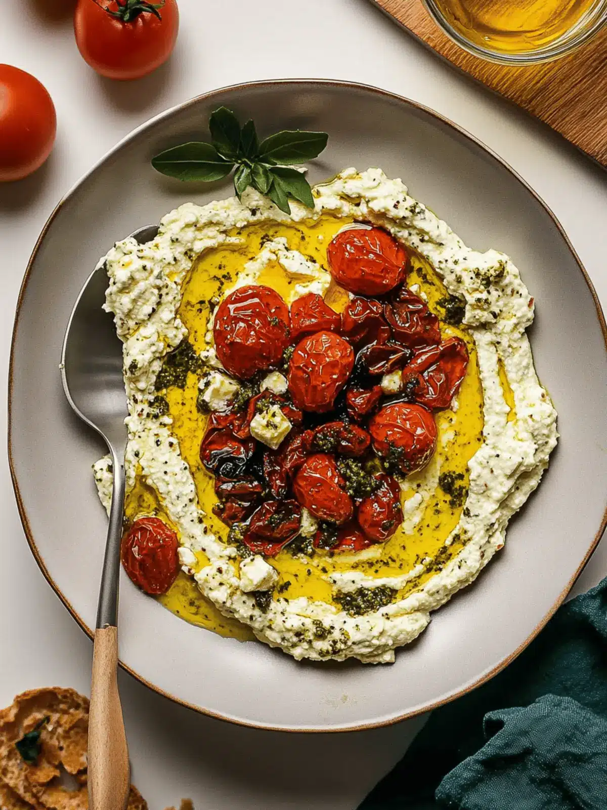 Pesto Whipped Feta Dip