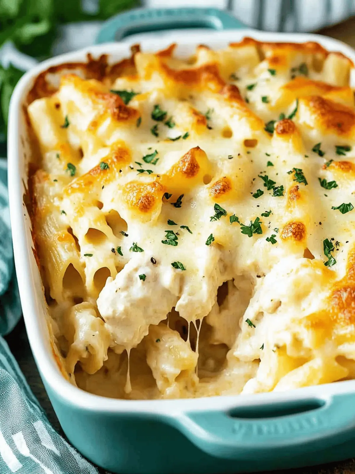 Chicken Alfredo Pasta Bake