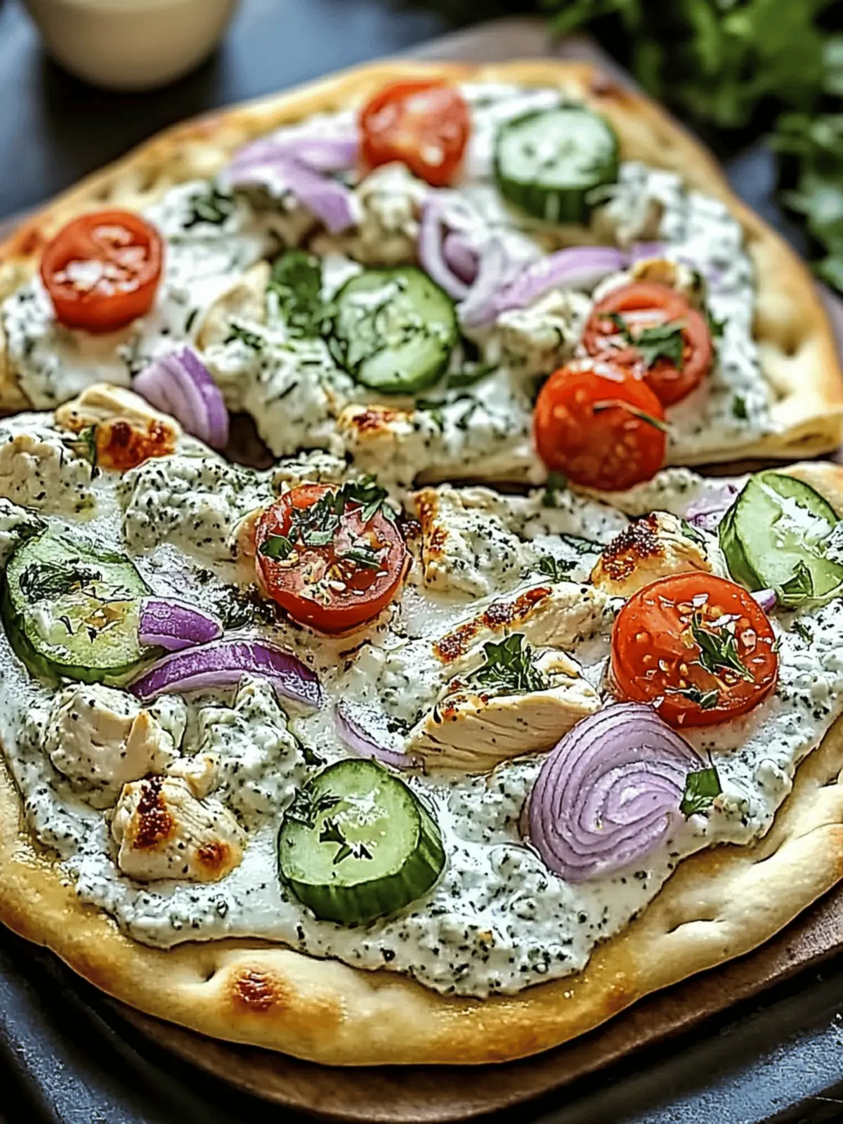 Tzatziki Chicken Pizza