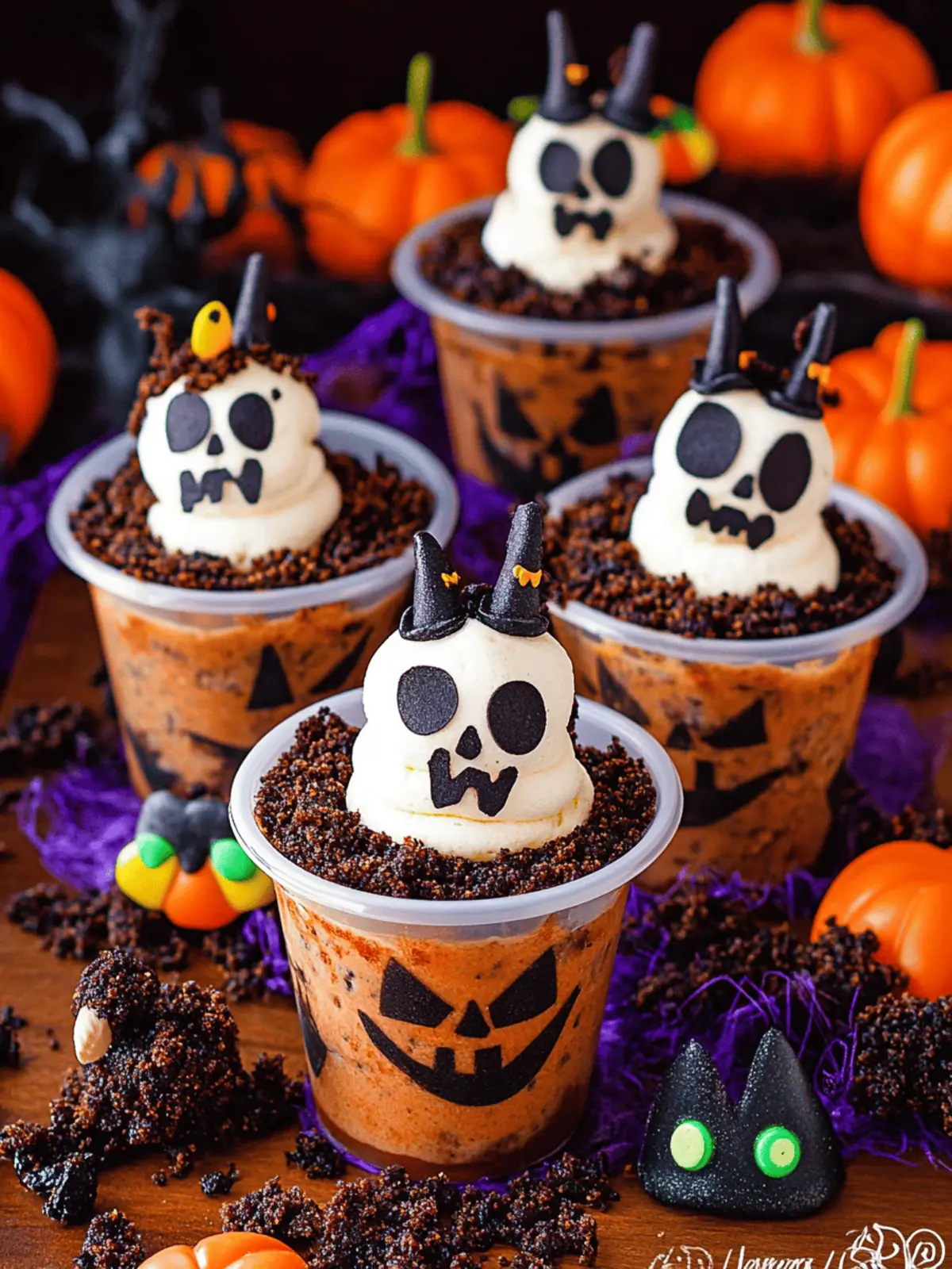 Halloween Graveyard Dirt Cups