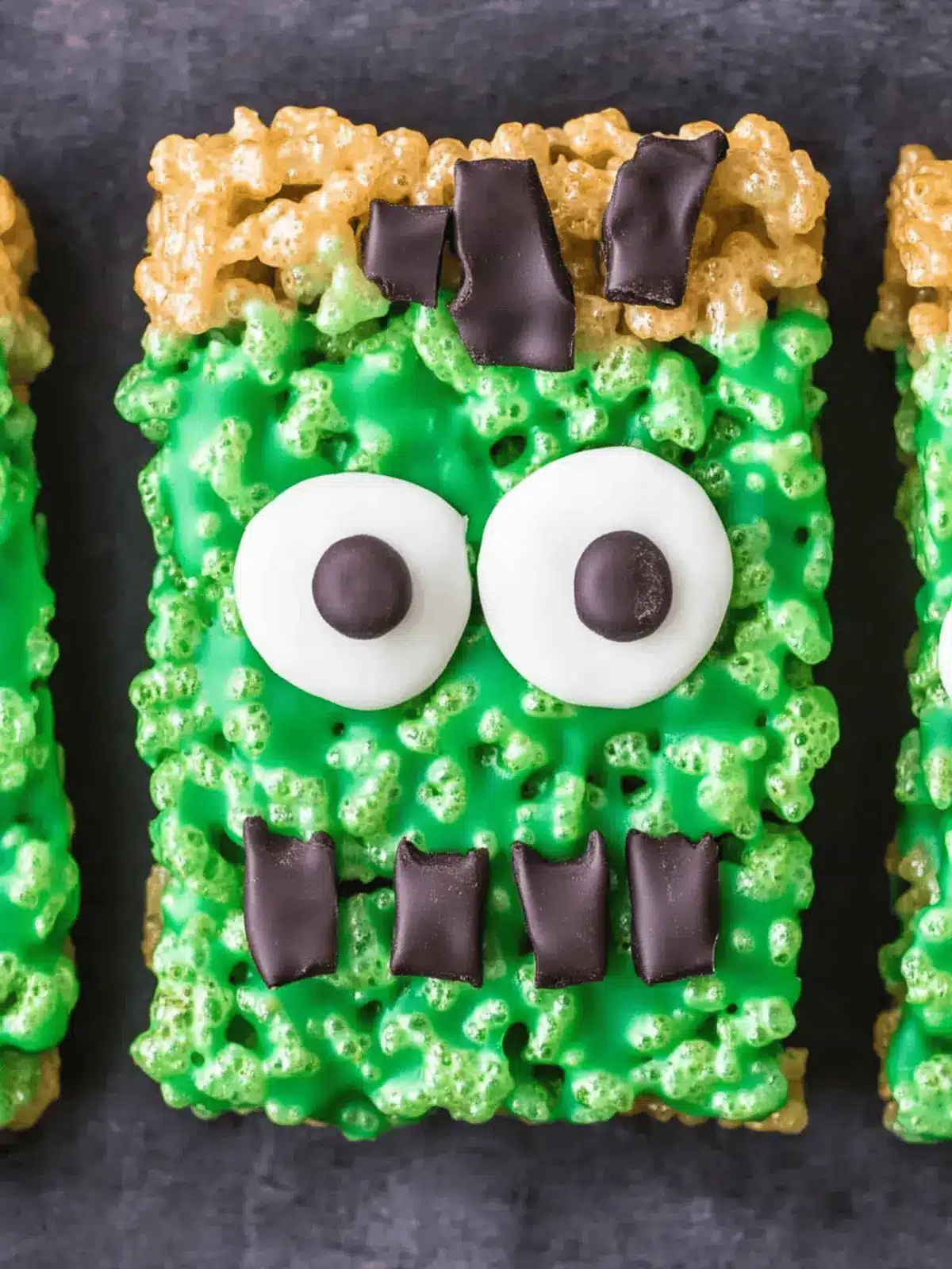 Frankenstein Rice Krispies Treats