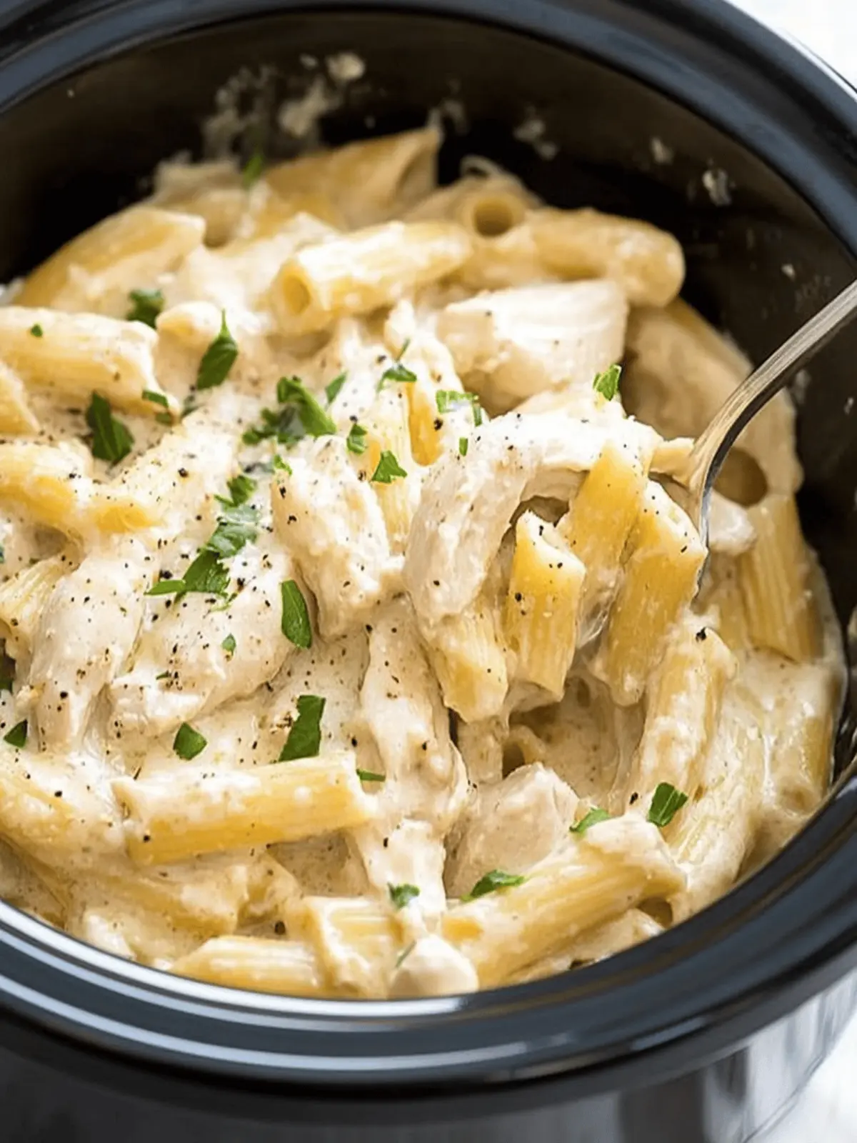 Crockpot Chicken Alfredo