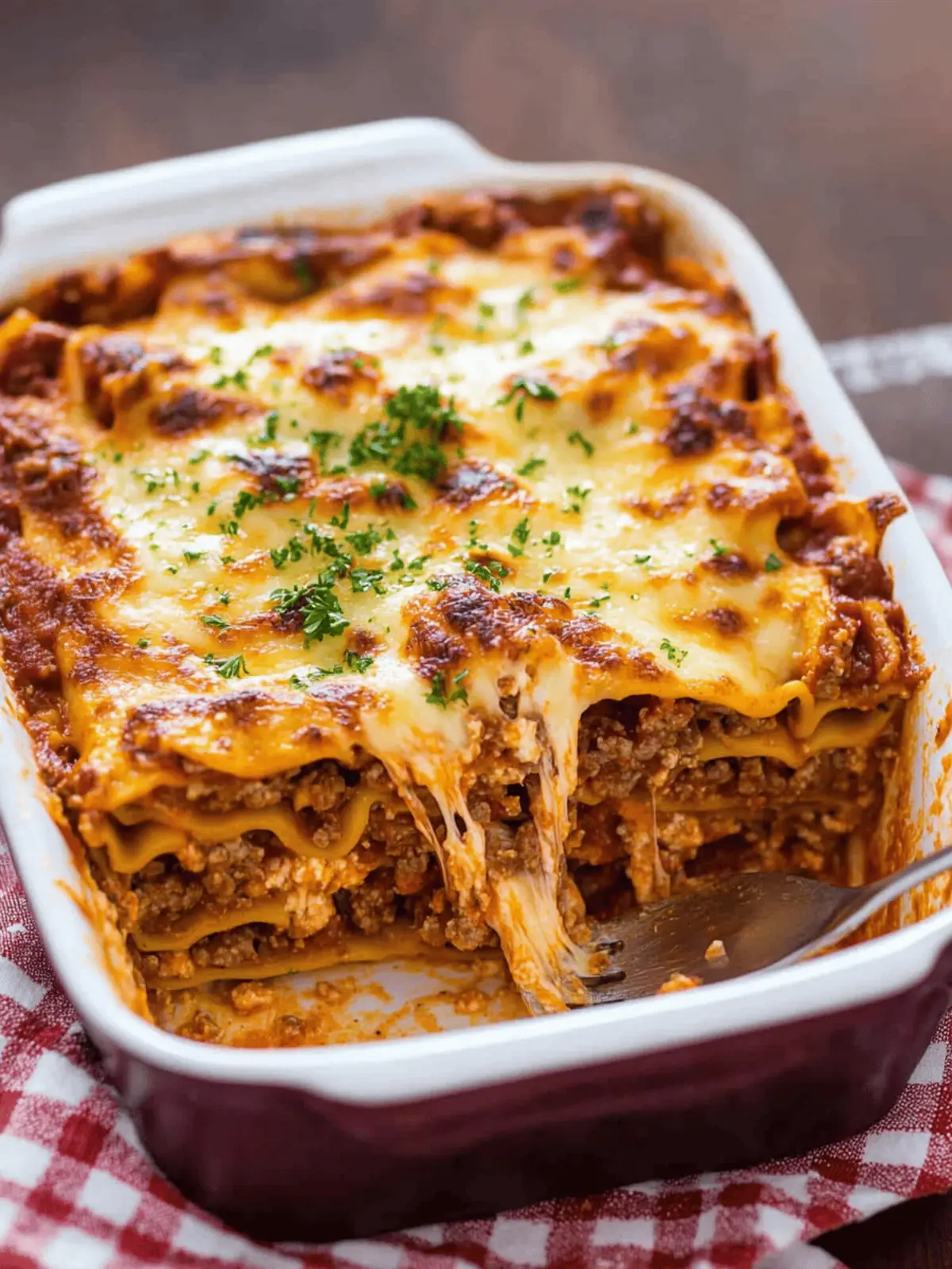 Cheesy Beef Lasagna