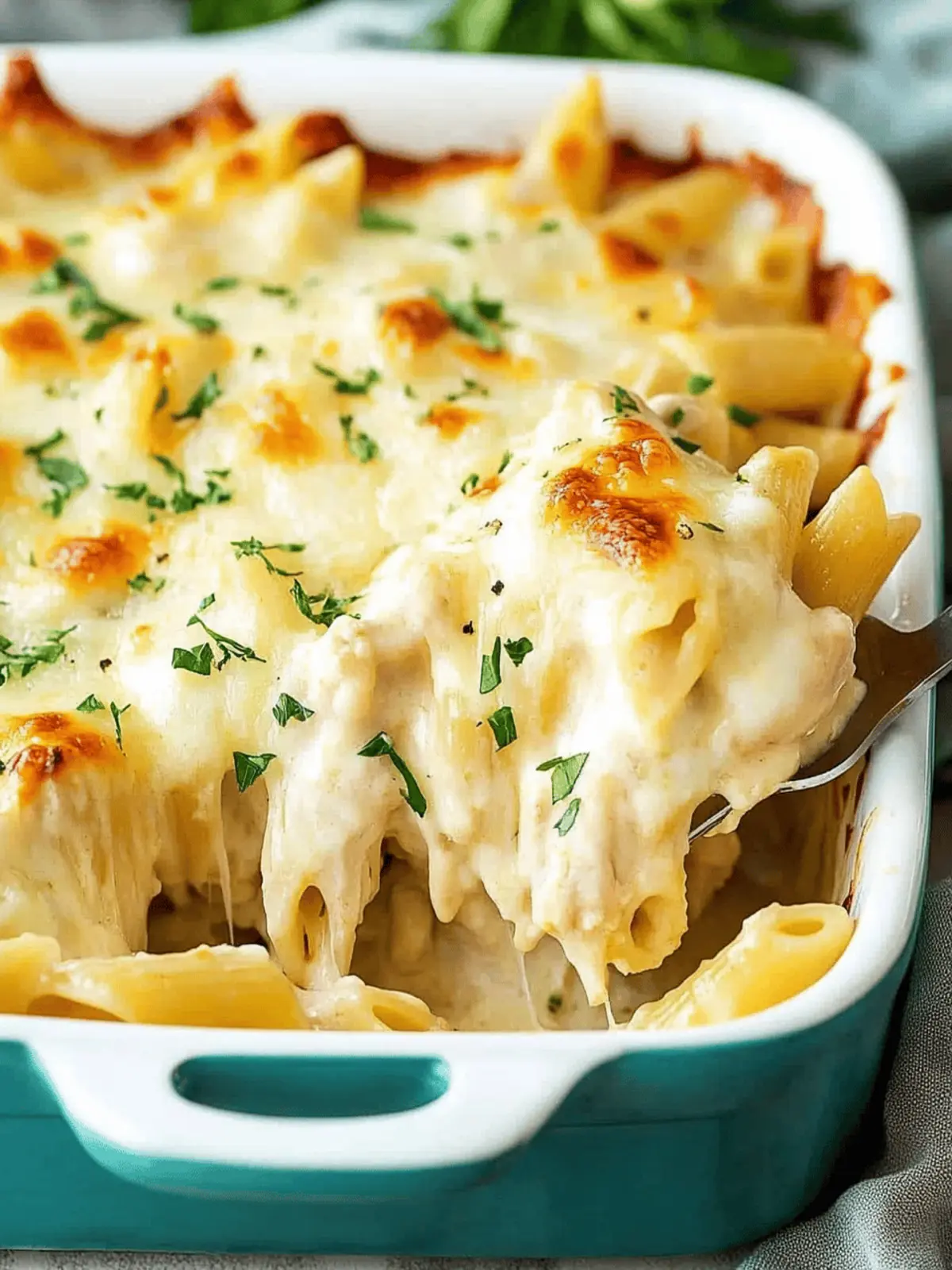Chicken Alfredo Pasta Bake