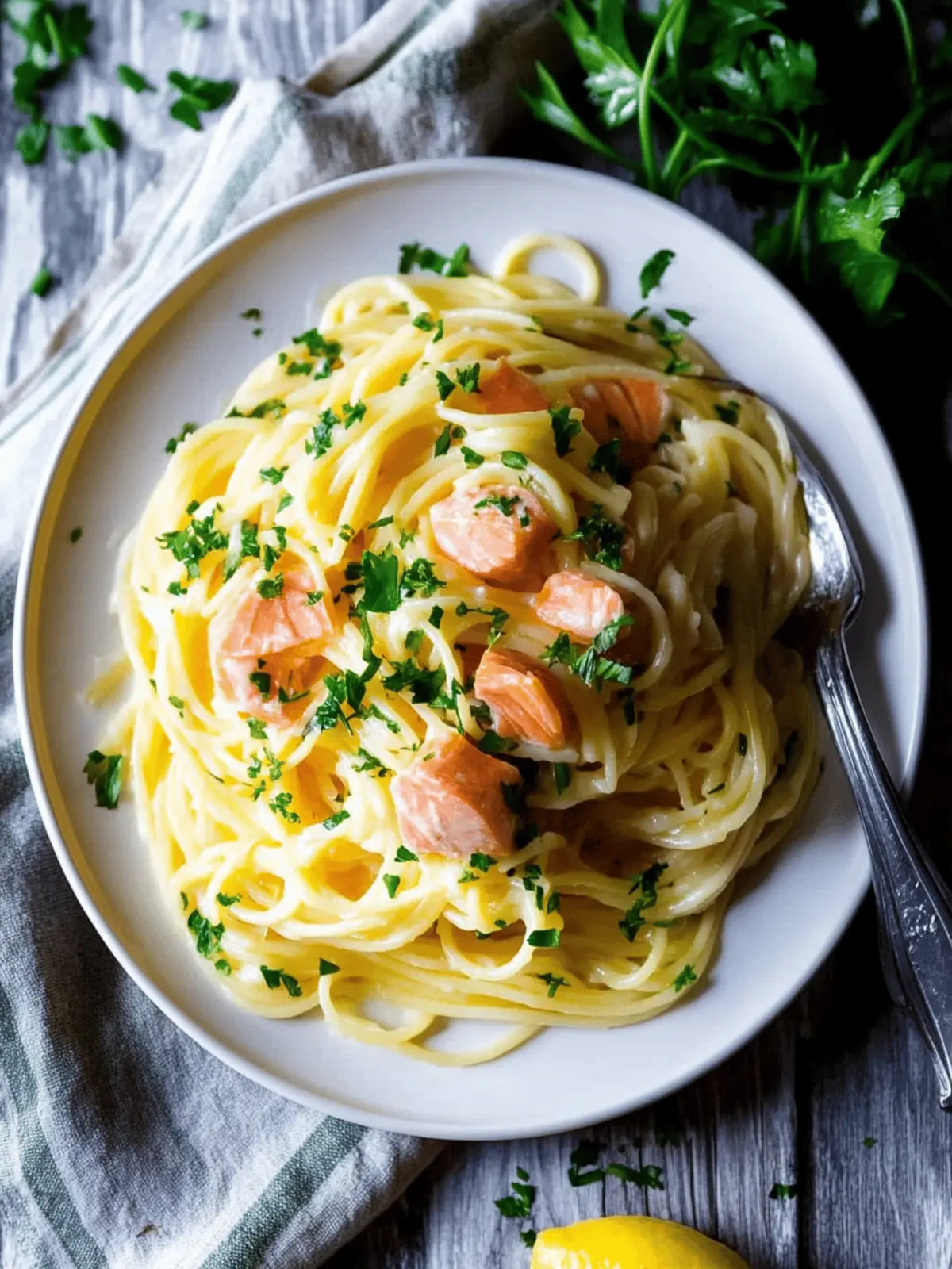 Smoked Salmon Pasta Carbonara
