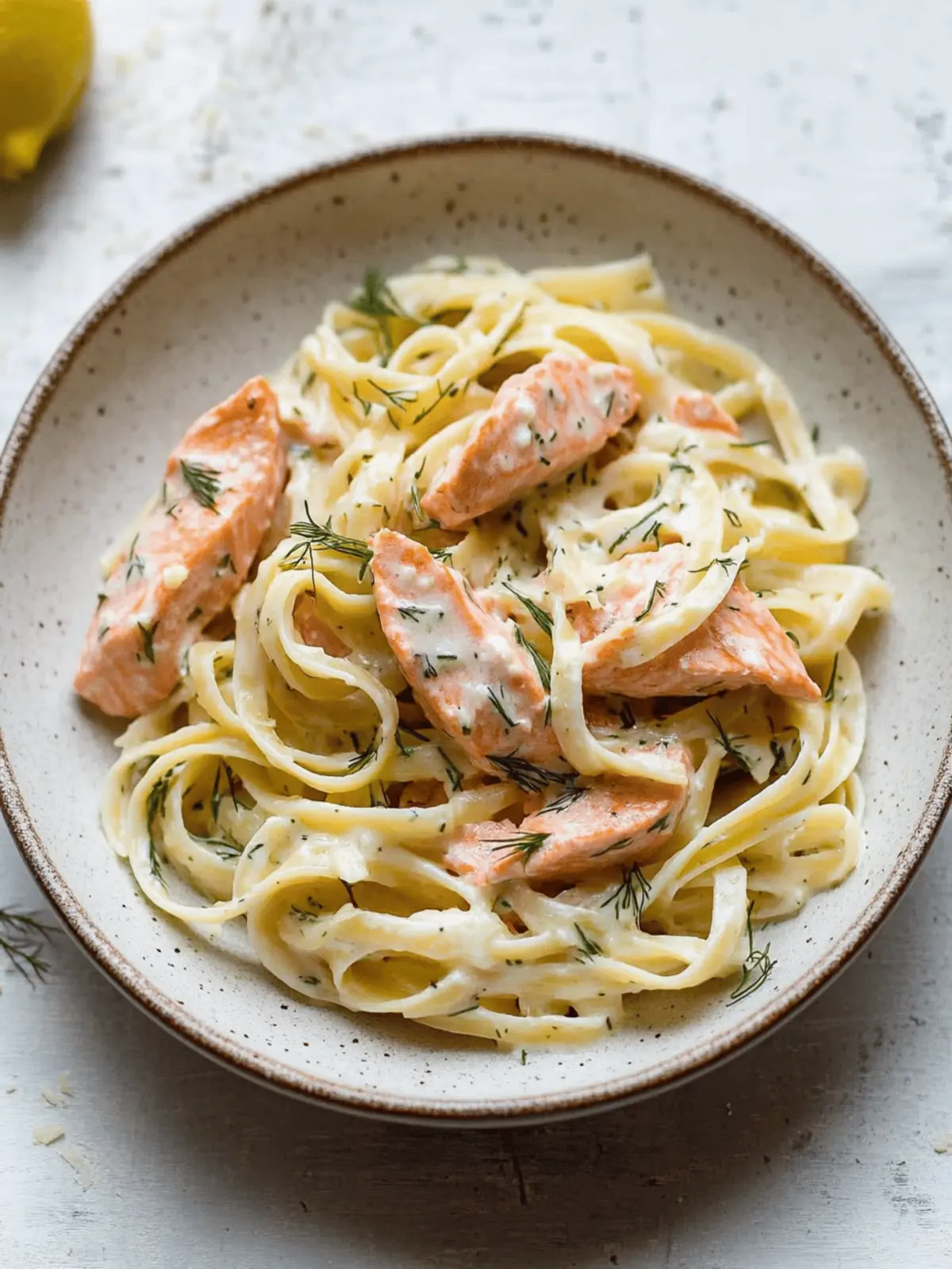 Lemon Dill Salmon Pasta