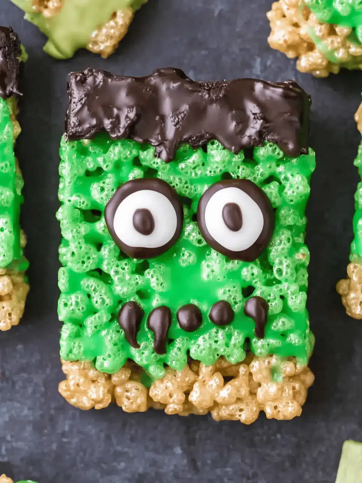 Frankenstein Rice Krispies Treats