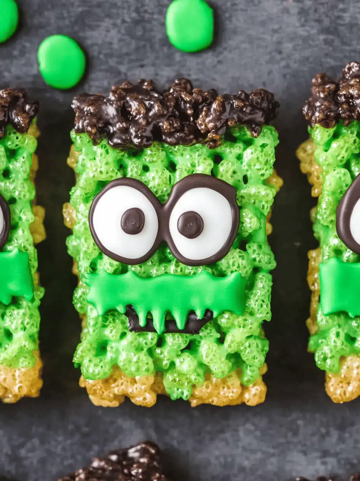 Frankenstein Rice Krispies Treats