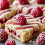 Raspberry Shortbread Cookies White Chocolate Drizzle Perfection