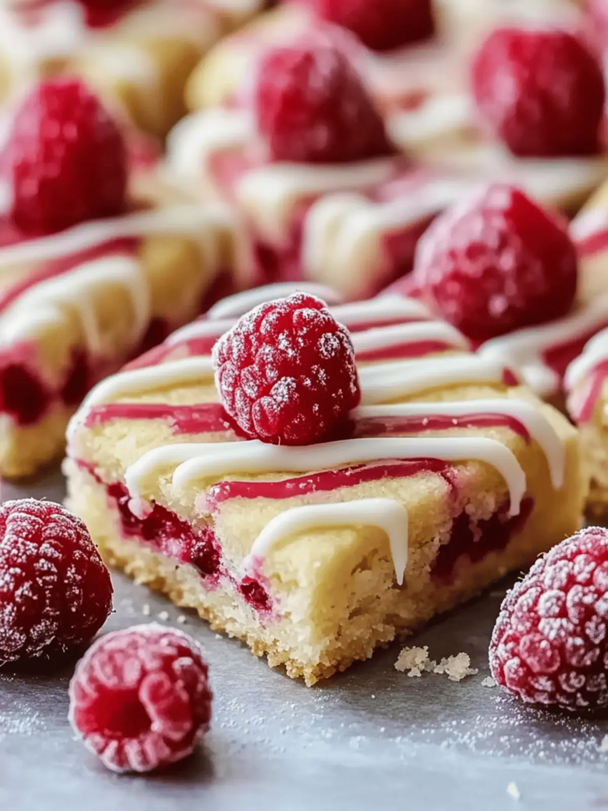 Raspberry Shortbread Cookies White Chocolate Drizzle Perfection