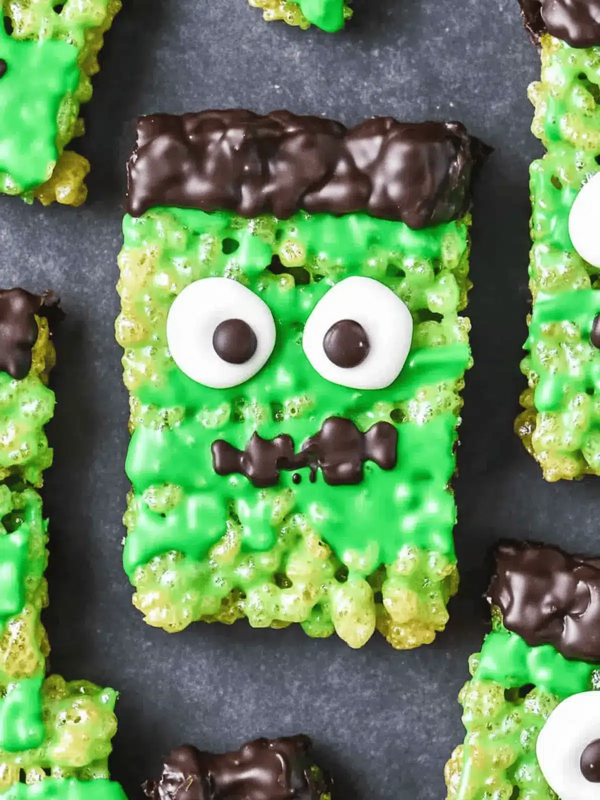 Frankenstein Rice Krispies Treats