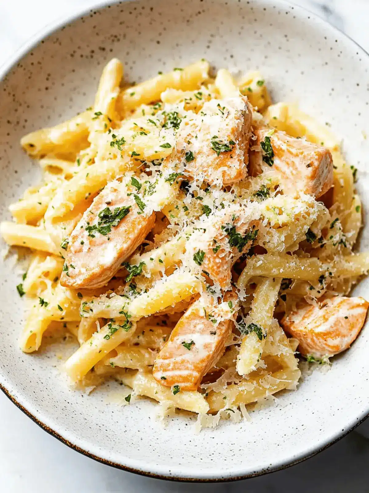 Garlic Butter Salmon Pasta