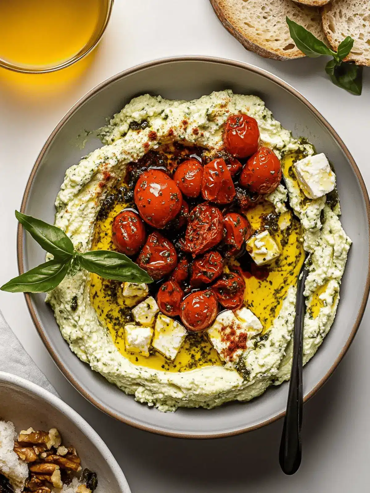 Pesto Whipped Feta Dip